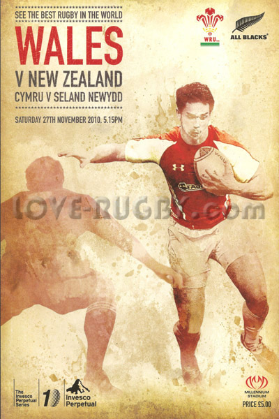 2010 Wales v New Zealand  Rugby Programme